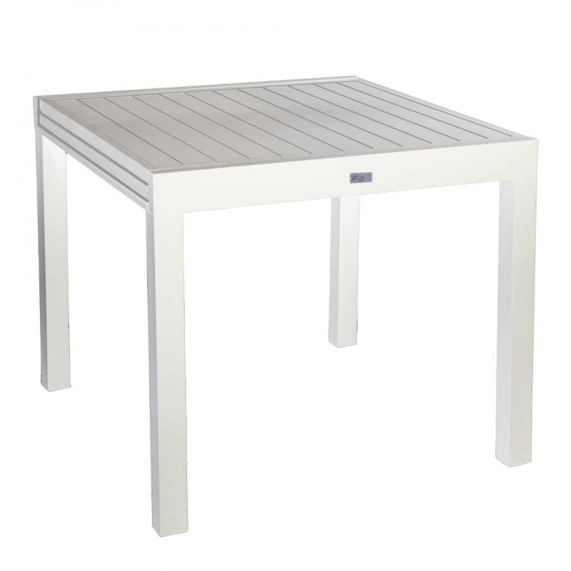 Tavolo alluminio sullivan allungabile bianco cm 90/180x90h73