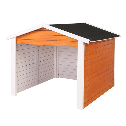 Garage robot tagliaerba, legno 87x80x70 cm, Copertura per rasaerba con tetto bitumato