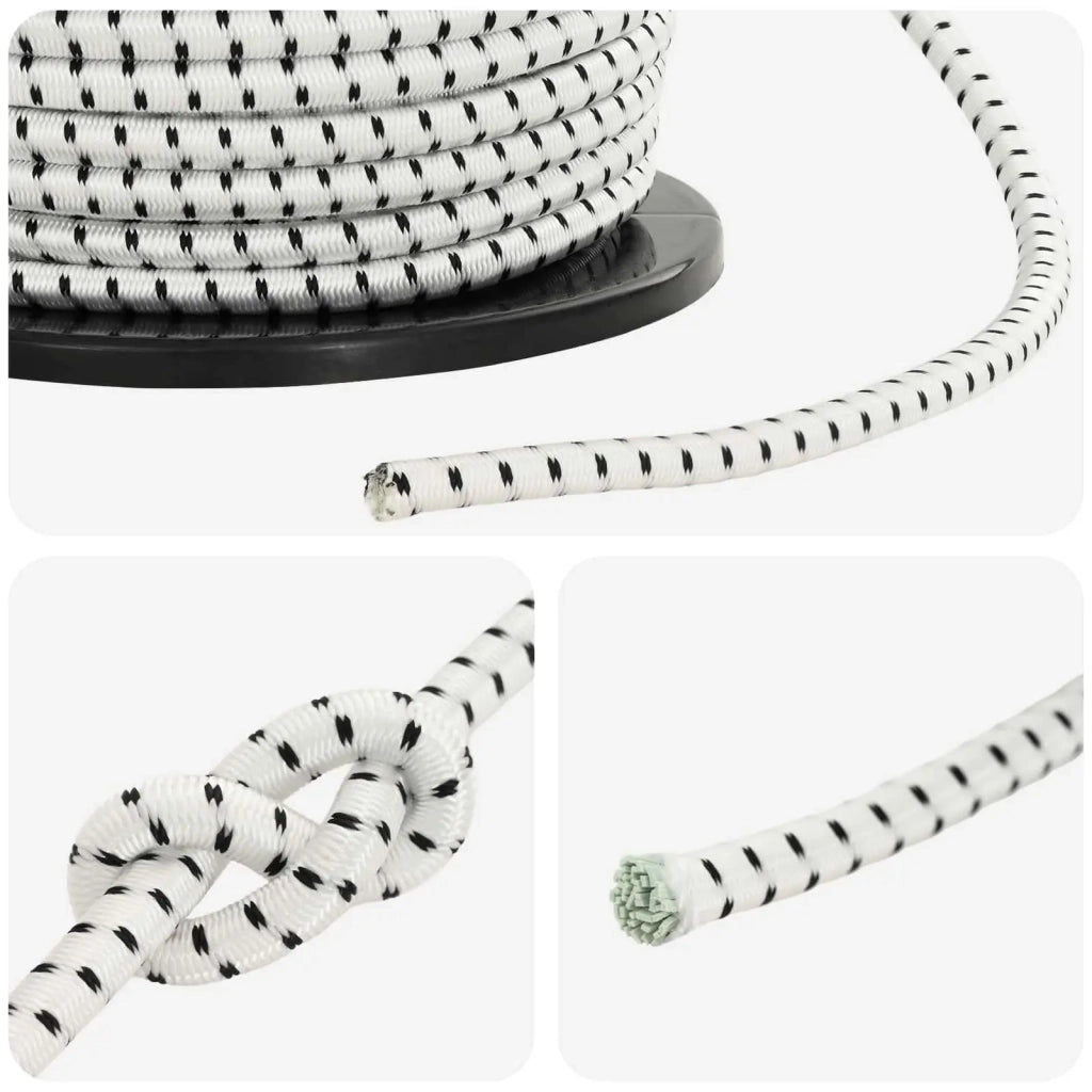 Corde Bungee 10 mm Nero e Bianco PP e gomma 42047652