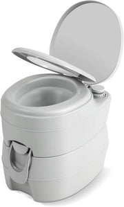 SOARS WC Portatile, Bagno Chimico con Pompa di Risciacquo, Serbatoio Acque Reflue 20L, Maniglia, Carico 150 kg, Altezza Seduta 40 CM, Toilette Portatile per Campeggio, Viaggi, Auto