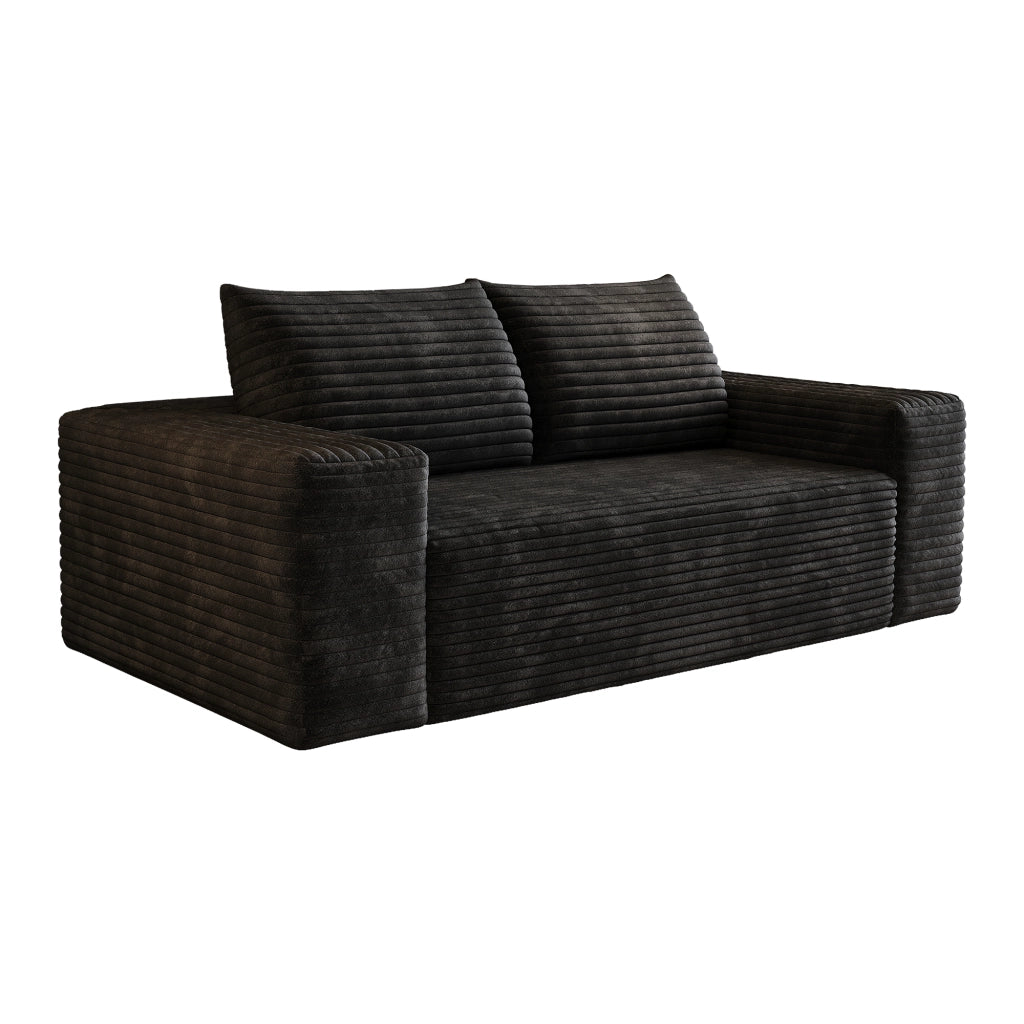 DIVANO modulare senza montaggio 95x34,5x34,5 cm tessuto nero