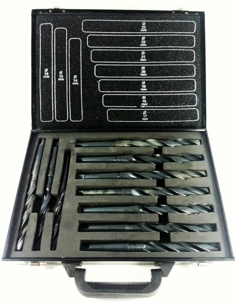 PUNTE CONICHE PER TRAPANO SET 10 PZ HSS 14-23mm METALLO ACCIAIO ELICOIDALI