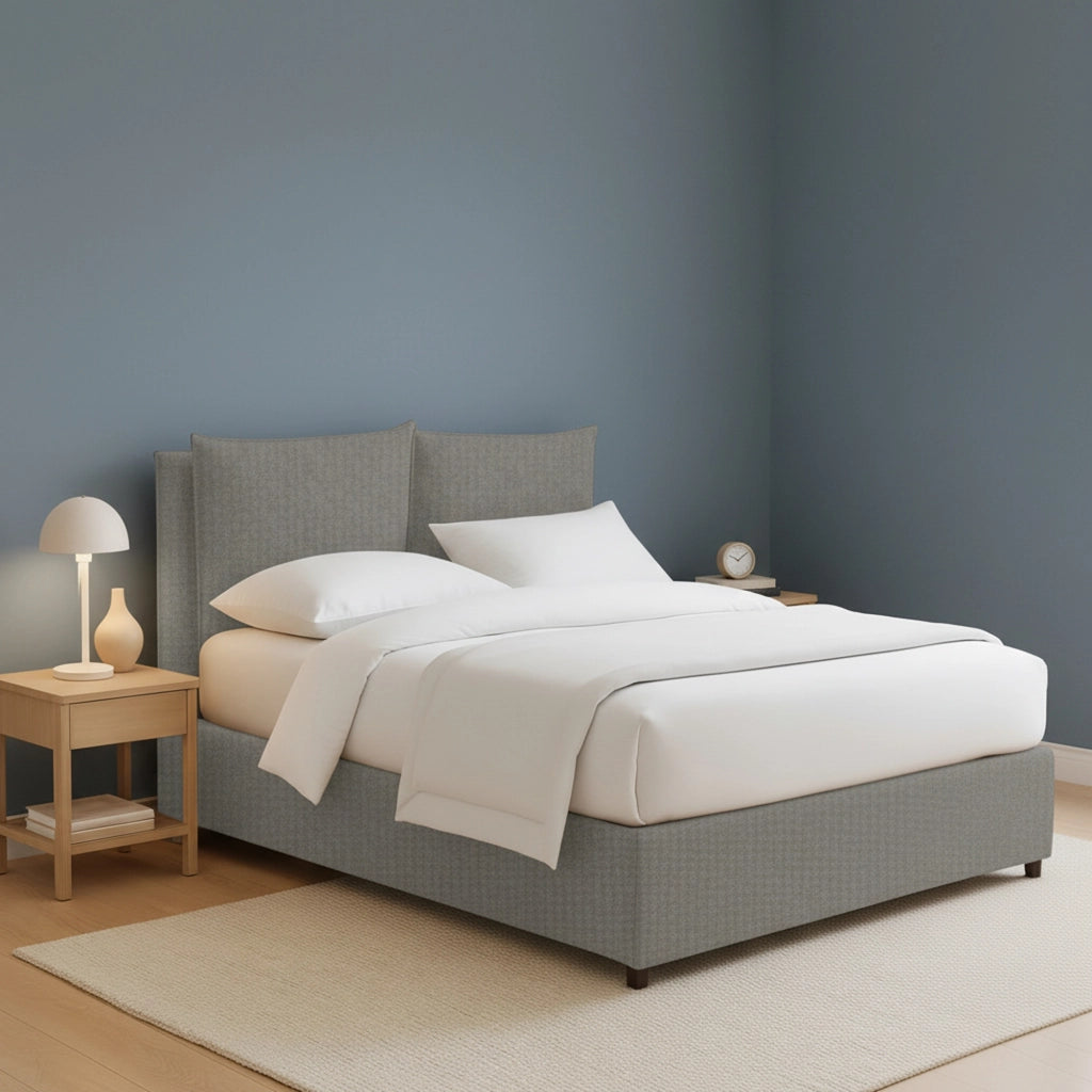 Falmouth, Letto Piazza e Mezza Sfoderabile Made in Italy, Grigio Cenere