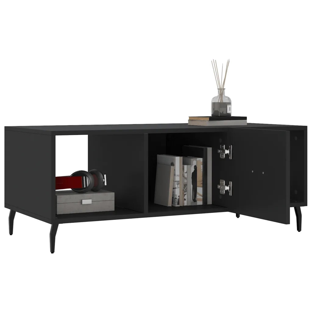 Tavolino da Salotto Nero 102x50x40 cm in Legno Multistrato 829317