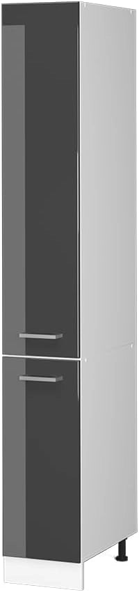 Frontale cucina R-Line, Antracite lucido, 29.6 x 196 cm frontale del mobile per mobile alto estraibile