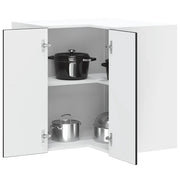 Pensile da Cucina ad Angolo Lucca Nero in Legno Multistrato