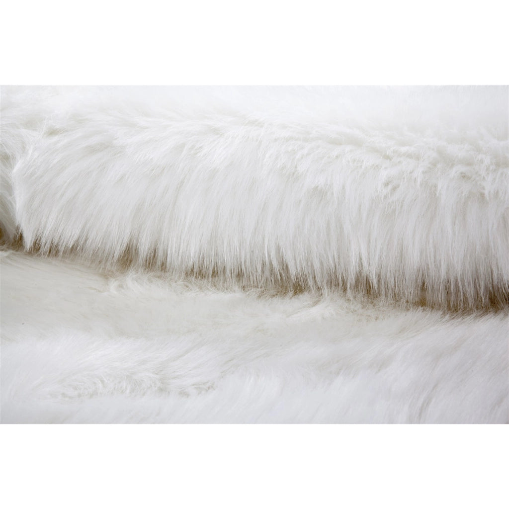 Tappeto Crown 100 in pelliccia sintetica bianco