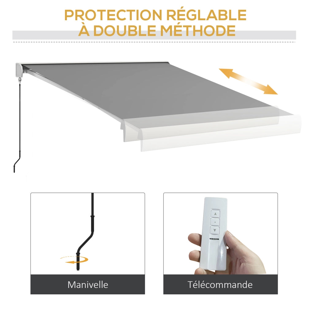 Tenda da esterno motorizzata ¨C zephmum ¨C grigio chiaro 3x2.5m