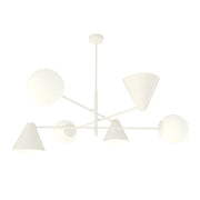 Plafoniera Moderna Industrial Njord 6 Luci Bianco