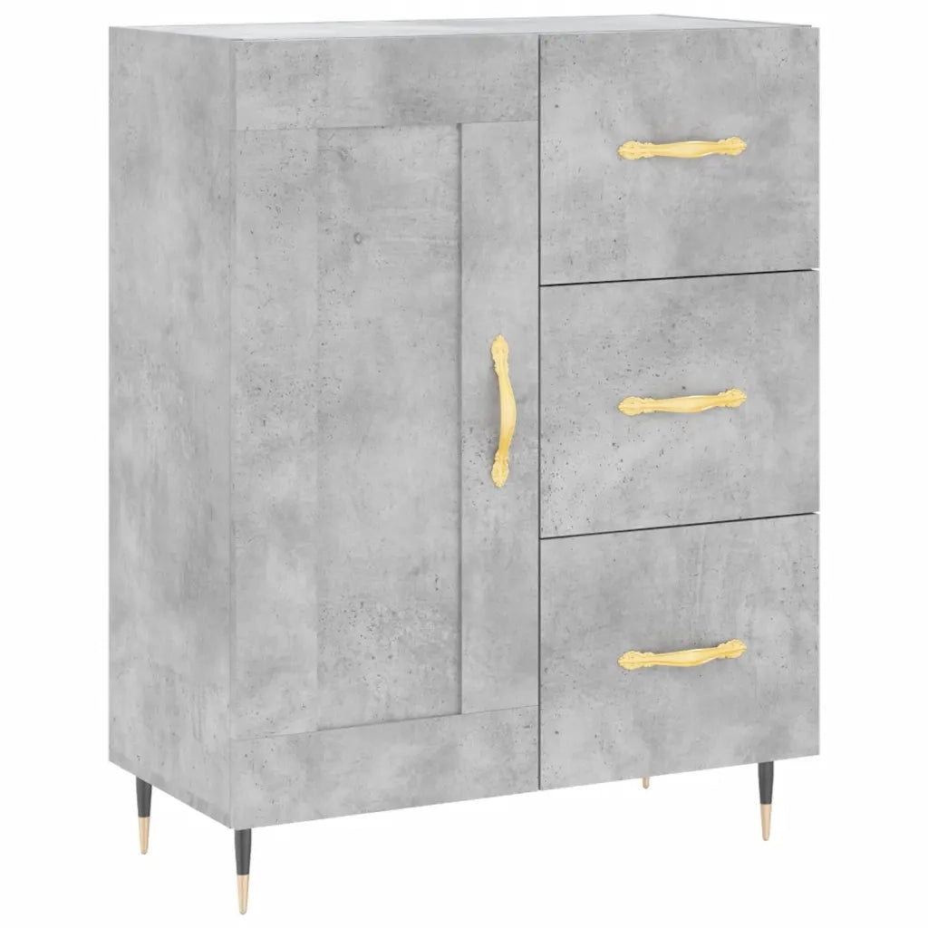 Credenza Grigio Cemento 69,5x34x90 cm in Legno Multistrato 830240
