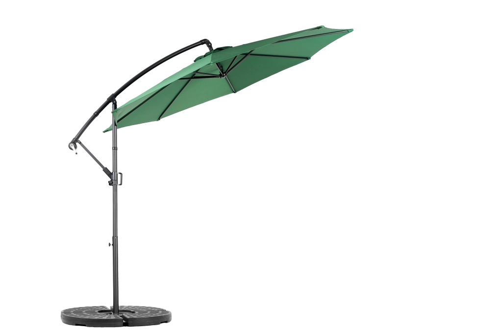 Ombrellone Rettangolare da Giardino Doppio ¨C MINIMAL ¨C Verde Scuro, Manovella, 4,5m