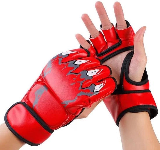 Guantoni da Boxe con Protezione Migliorata e Cinturino Adattabile - Per Sacco da Pugilato e Allenamento (M & L) - Giallo