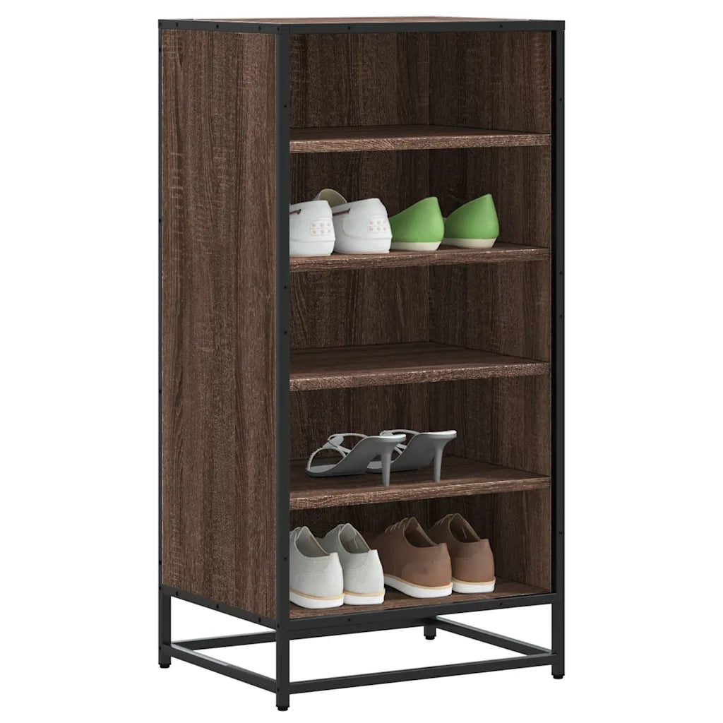 vidaXL Scarpiera Rovere Marrone 48x38x97,5 cm in Legno Multistrato