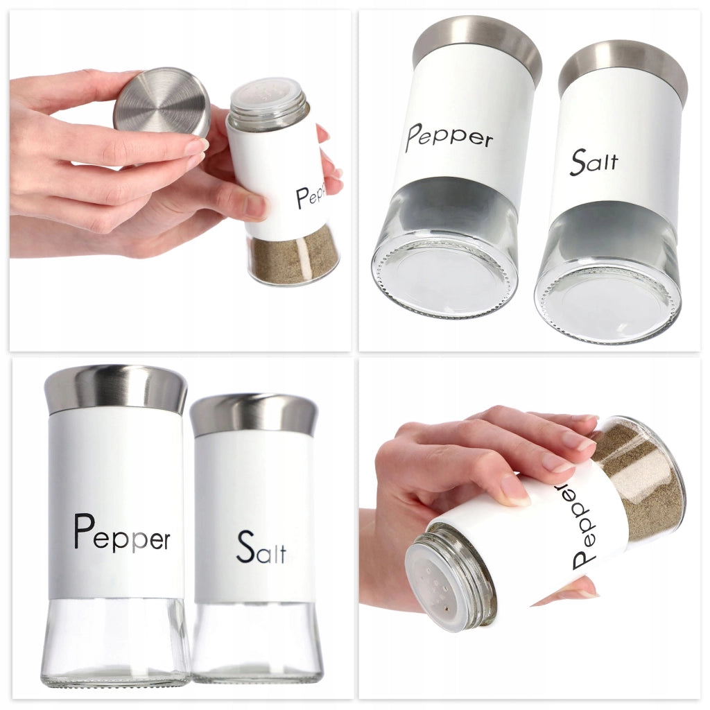 Set di saliera e pepiera KADAX, 2 contenitori in vetro da 150 ml.