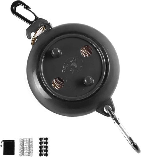 Asciugamano esterno retrattile - 10 m di filo da stendere con 10 clip fisse e 20 clip retrattili, adatto per viaggi in campeggio