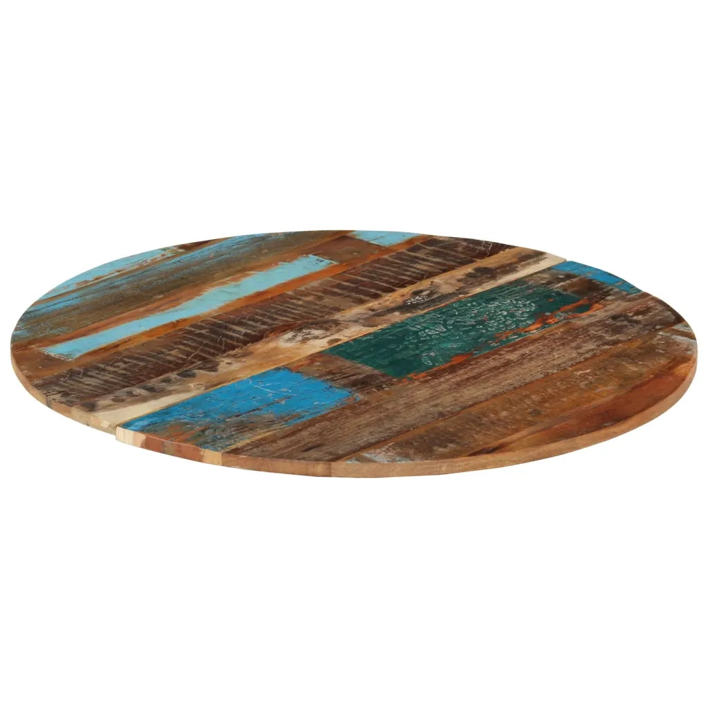 Piano Tavolo | Superficie Tavolo | Piano Scrivania Rotondo 80 cm 15-16 mm in Legno di Recupero