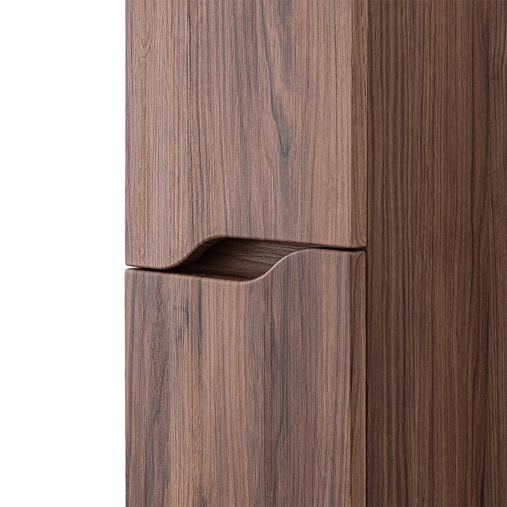 Pensile bagno sospeso 150 H noce con ripiani regolabili Maiori/Minori