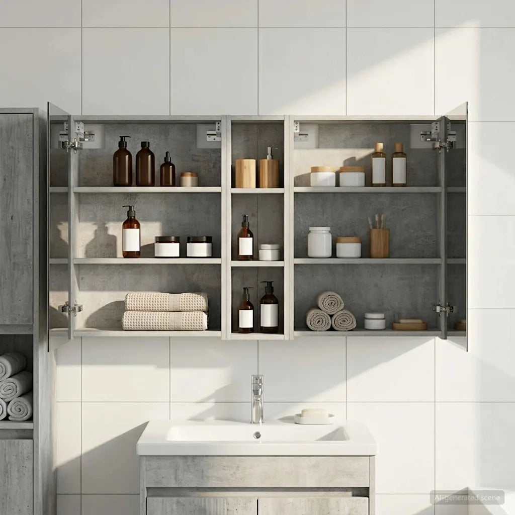Set di Armadi da Bagno con lo scaffale 3 pcs 120 x 14,5 x 70 cm 3403747