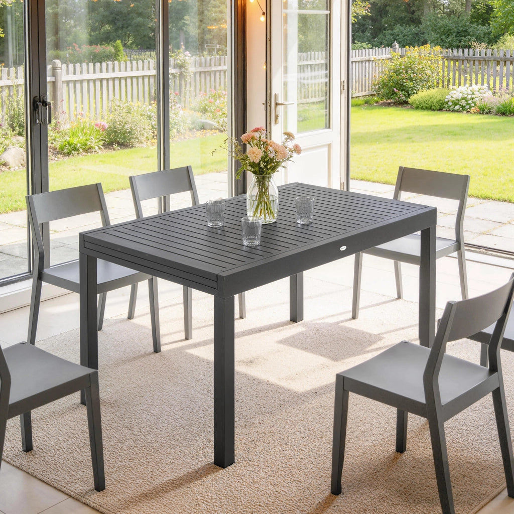 Tavolo da pranzo allungabile 6-10 persone ¨C Xylo ¨C Alluminio grigio 135-270cm per giardino