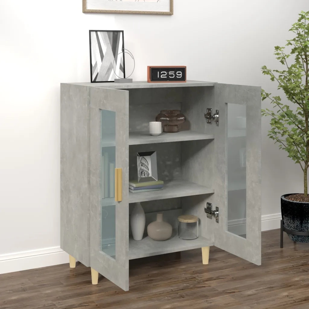 Credenza Grigio Cemento 69,5x34x90 cm in Legno Multistrato cod mxl 5799
