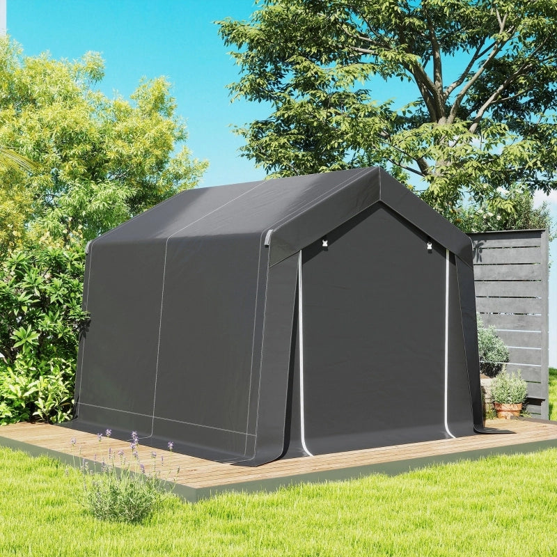 Tenda garage 3x3 m impermeabile in acciaio zincato con ingresso a zip e finestra posteriore