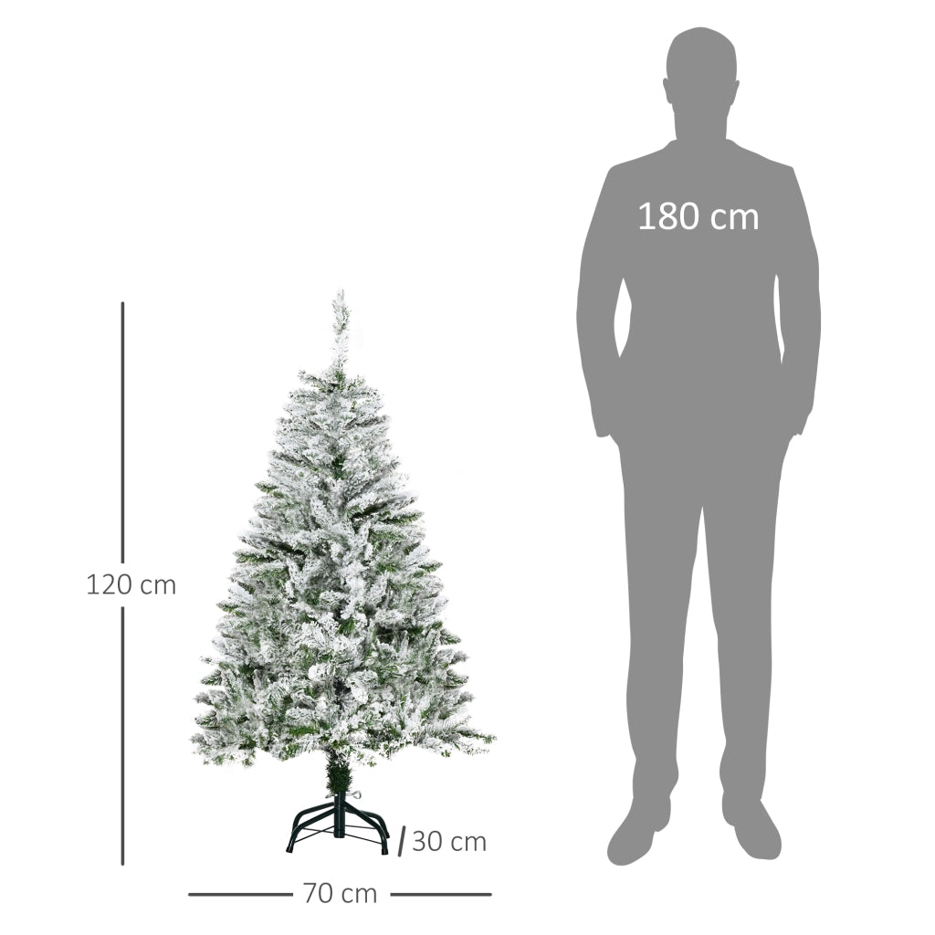 Albero di Natale Artificiale 120 cm ¨C Zephmum ¨C Bianco Neve 200 Rami