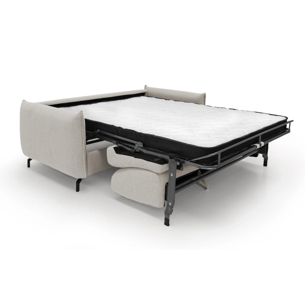 Scarlet Divano letto in tessuto misto cotone impermeabile T19 195 cm (mat.140x197) panna