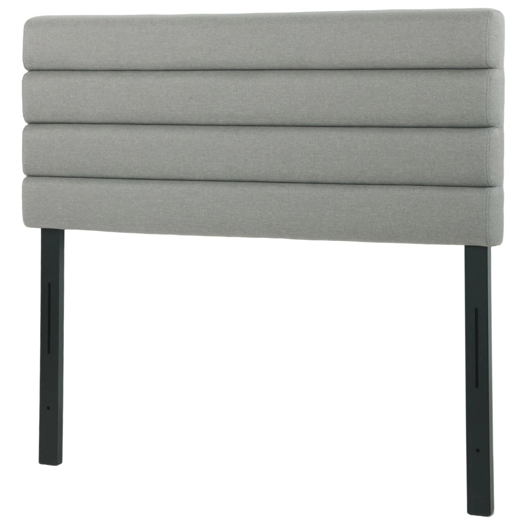 Testiera Imbottita Grigia 140 cm ¨C Zephmum ¨C 140x106/116/126 cm