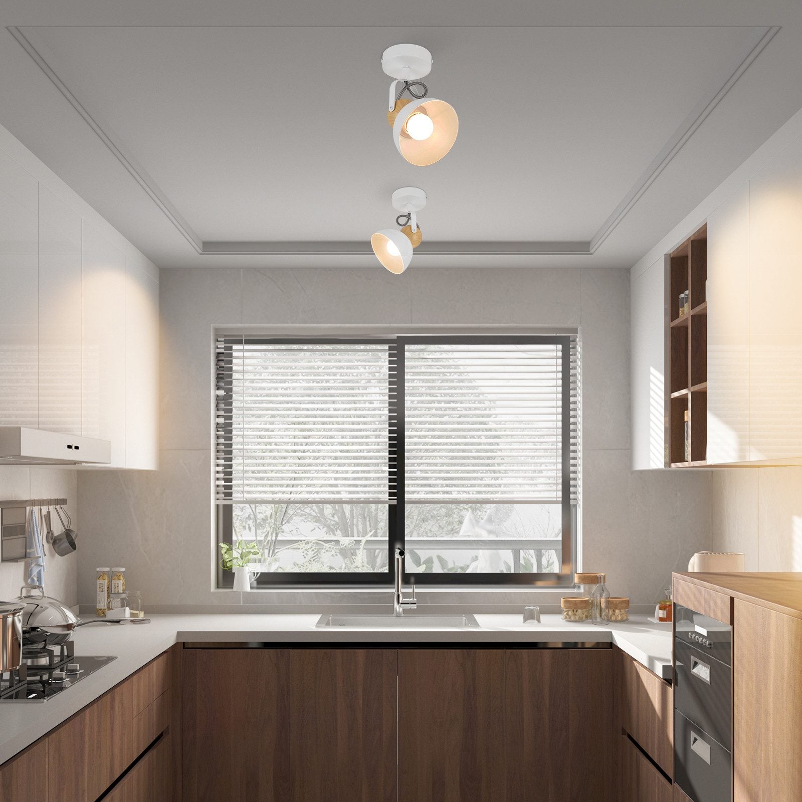 ZMH Faretto da soffitto 1 fiamma retro E27 industriali per corridoio cucina