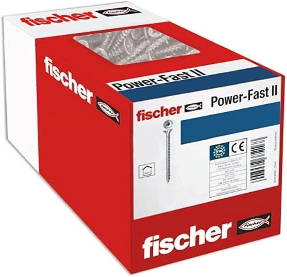 Fischer 670002 PowerFast II Vite per Truciolato 3x16 mm Testa a Svaso TX10 Acciaio Zincato 1000 pz colore Zinco