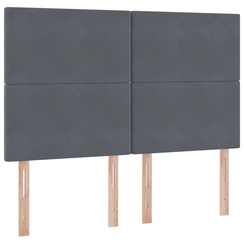 Letto con contenitore LED e materasso Grigio Scuro 140 x 190 cm