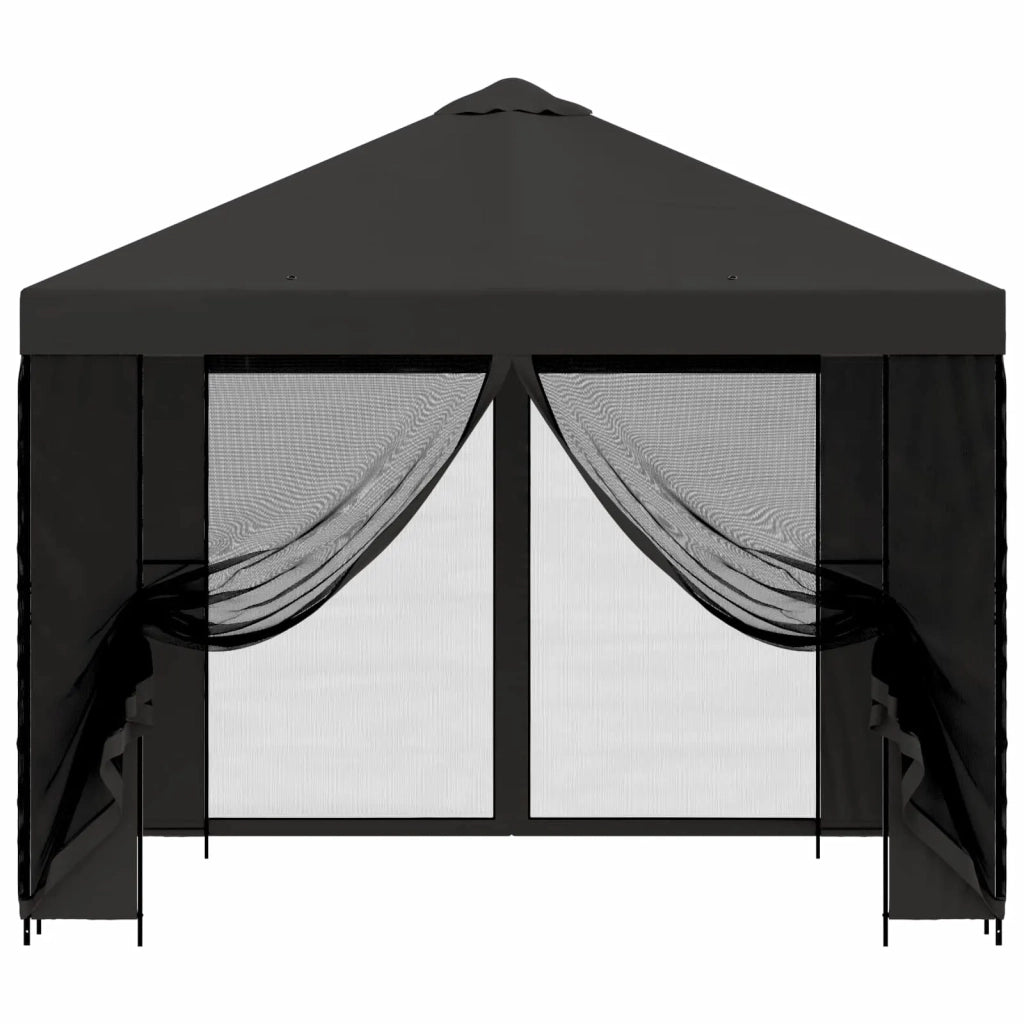 Gazebo da giardino con pareti laterali 3 x 3 m Antracite 900363