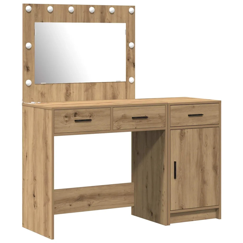 Tavolo da Trucco con cassetto 2 pcs Marrone Legno multistrato 3334235