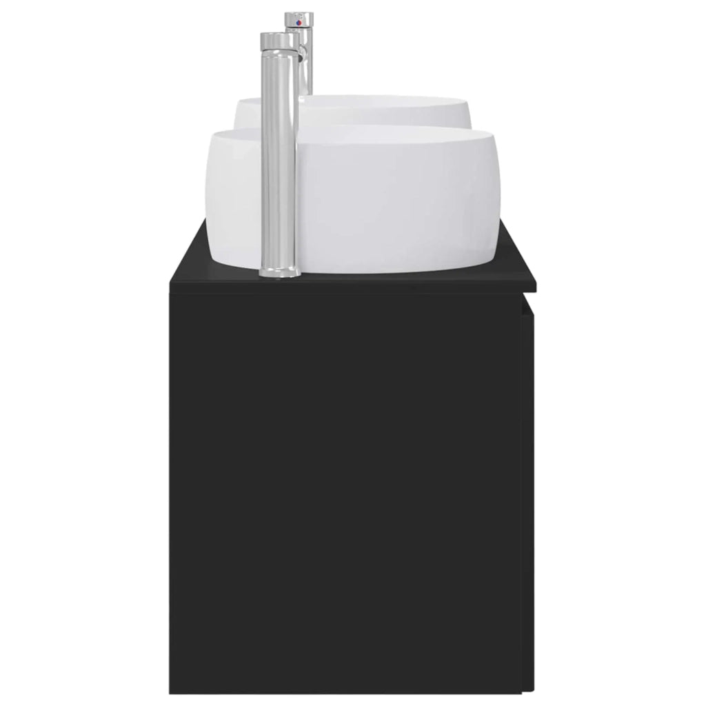 Set di Armadi da Bagno 3 pz Nero 49,5 x 44,5 x 66 cm 3405718