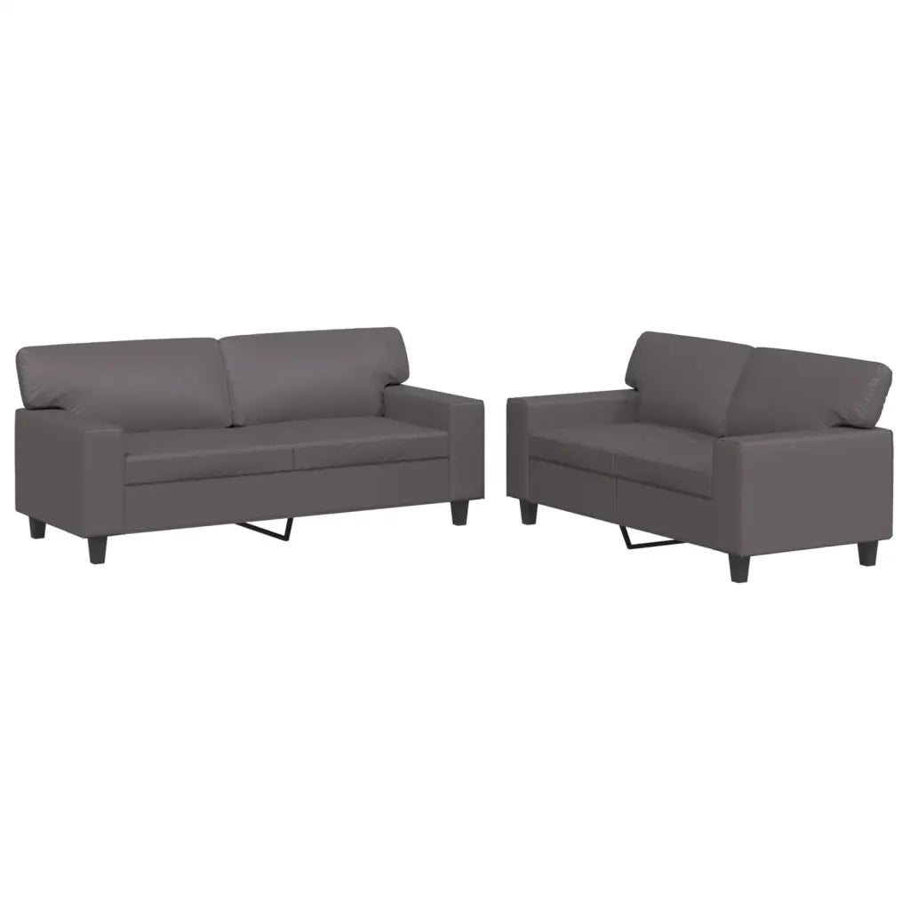 Set di Divani 2 pz Grigio in Similpelle 3201916