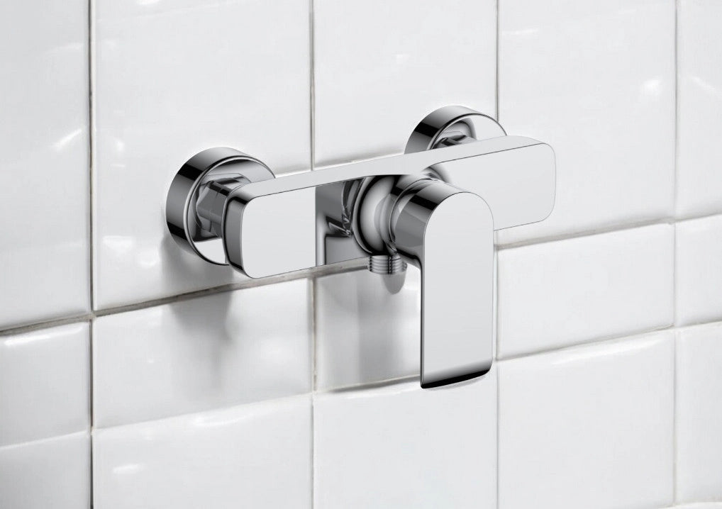 Miscelatore esterno doccia moderno cromato completo