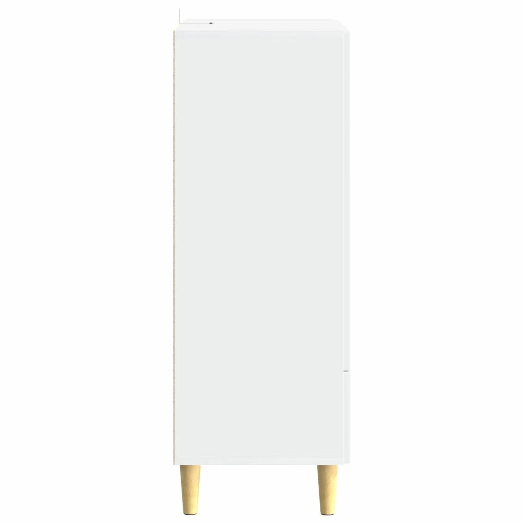 Credenza Bianco Lucido 66 x 34,5 x 95 cm Legno ingegnerizzato