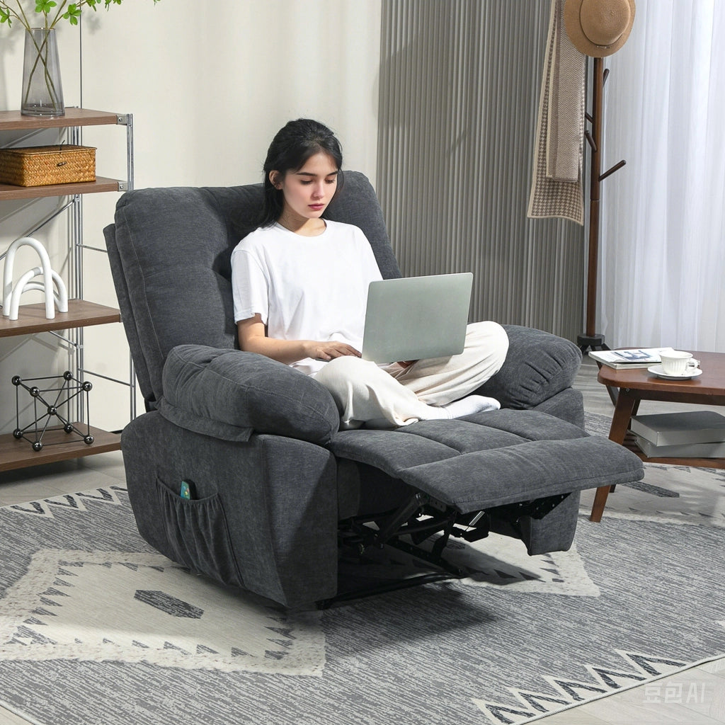 Poltrona Massaggiante Elettrica Reclinabile ¨C Zephmum ¨C Grigio