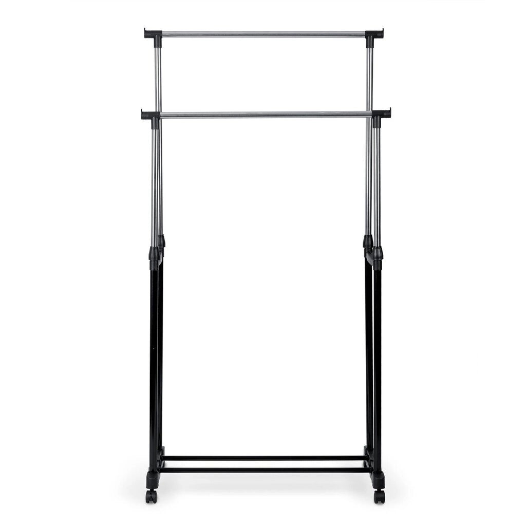Stand Appendiabiti Doppio Allungabile Telescopico con Ruote 42x75x158 cm