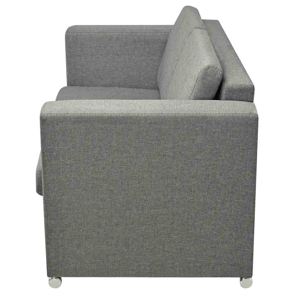 3 Pz Set di Divani in Stoffa Grigio Chiaro 274213