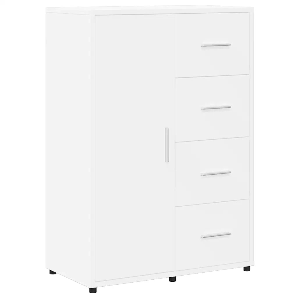 Credenze 2 pz Bianche 60x31x84 cm in Legno Multistrato