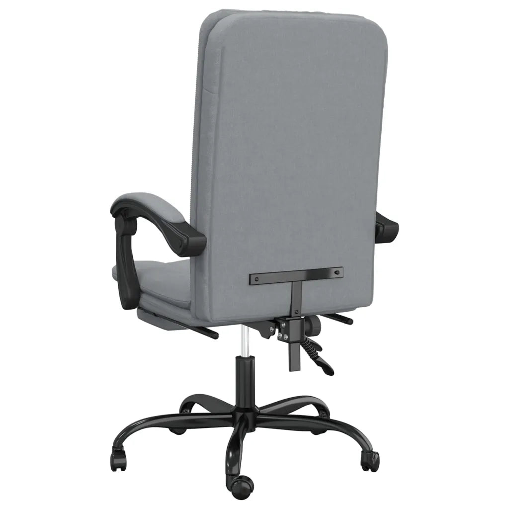 Poltrona da Ufficio Reclinabile Grigio Chiaro in Tessuto 349715
