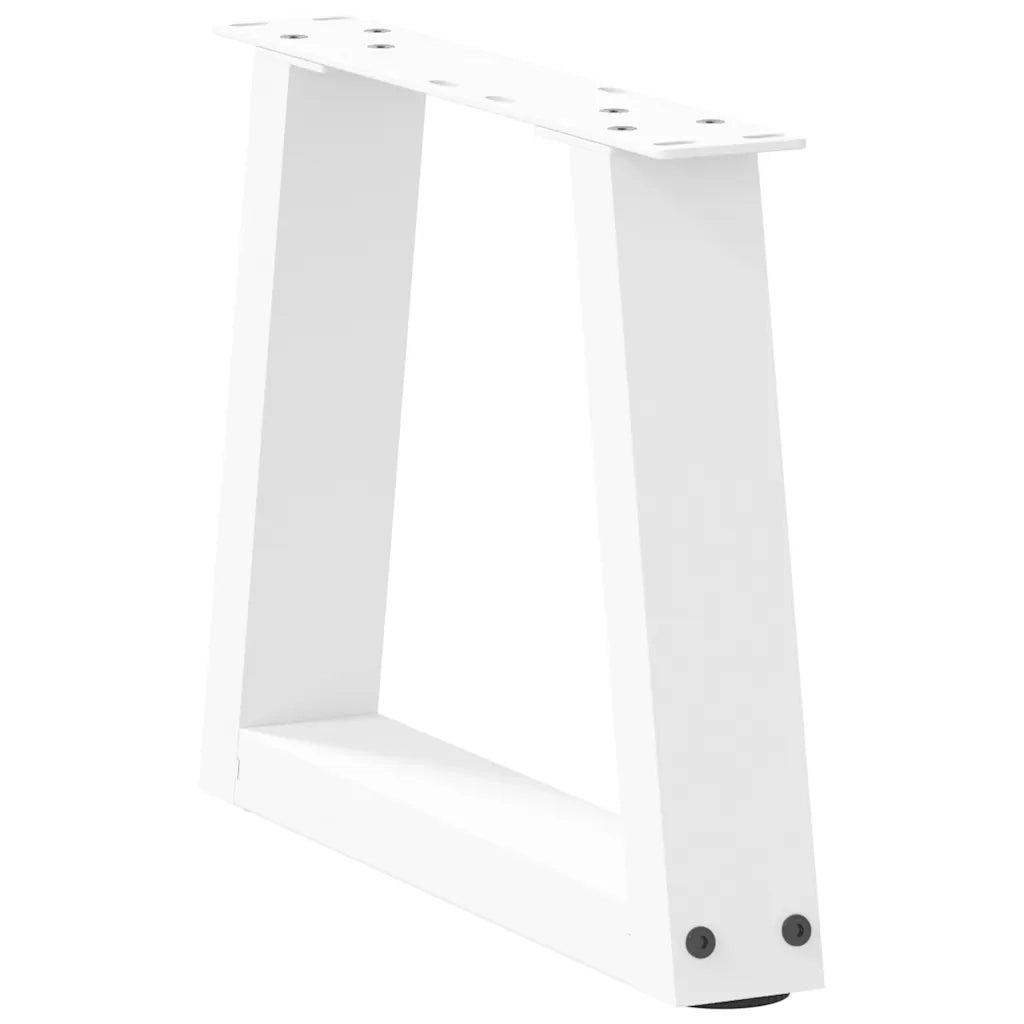 Gambe per Tavolino da Caffè a Forma di V 2 pz Bianche 40x(30-31,3) cm Acciaio 4012525