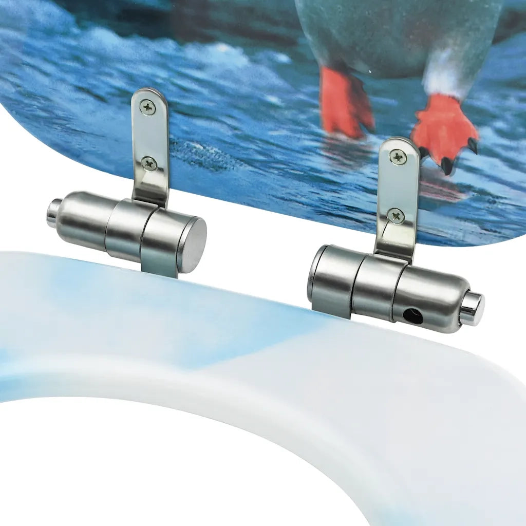 Copriwater 2 pz con Chiusura Ammortizzata in MDF Pinguino 3056415