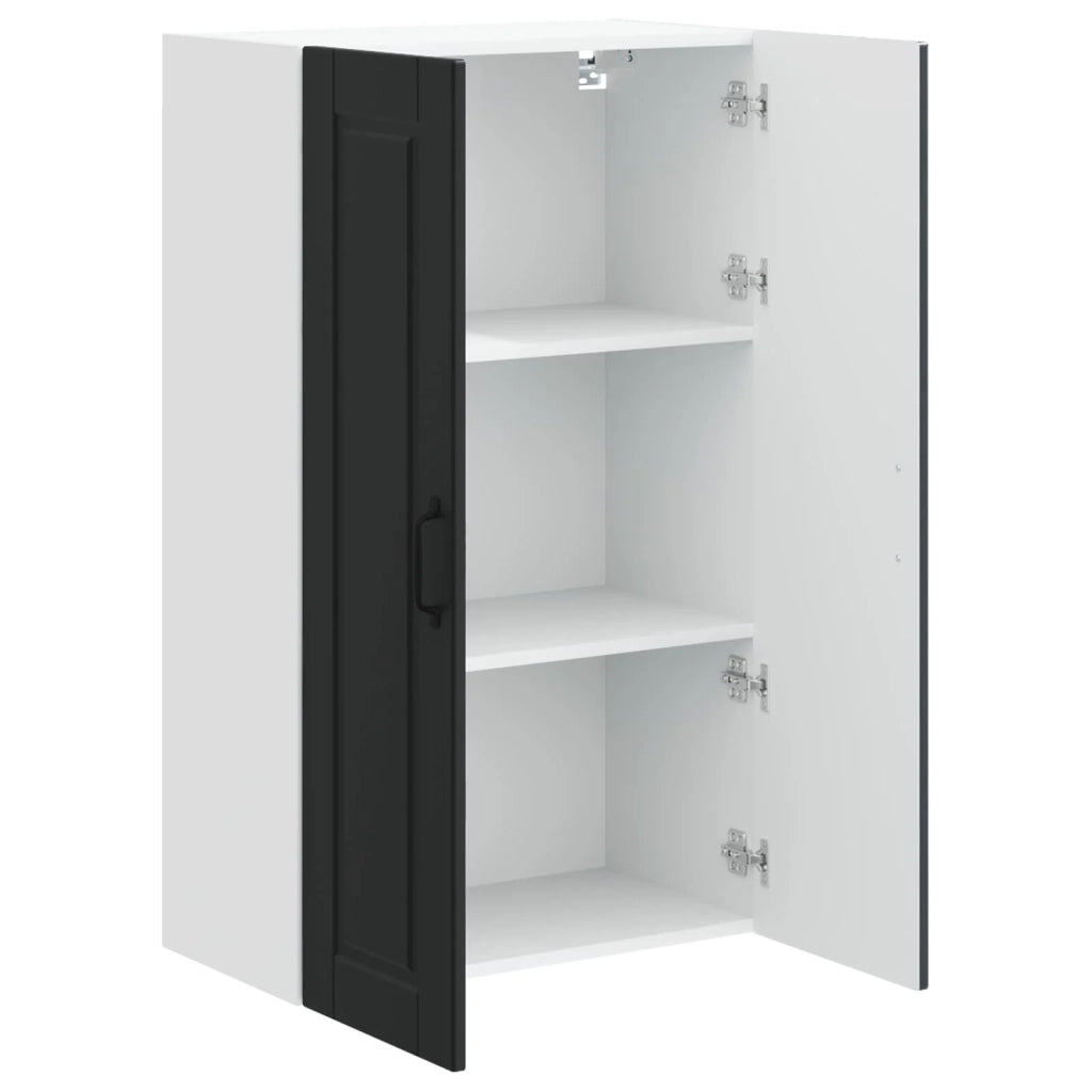 Armadietto a muro PORTO Nero 60 x 31 x 100 cm Legno multistrato