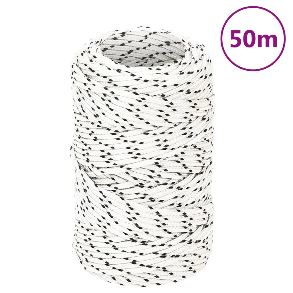 Corda Intrecciata per Barca Bianca 2mm x 50m Poliestere