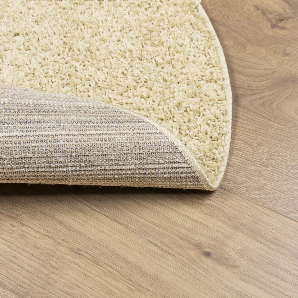 Tappeto Shaggy PAMPLONA a Pelo Lungo Moderno Oro Ã˜ 160 cm