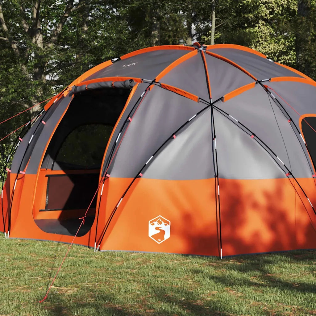 Tenda a Cupola Grigio e arancione 475 x 475 x 235 cm taffetà 42000995