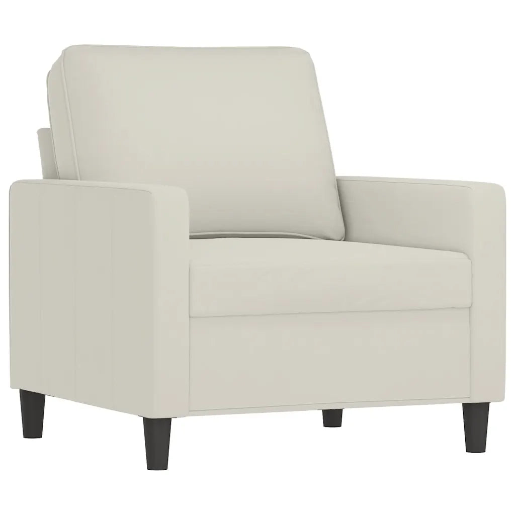 Poltrona-Poltroncina-Divano Sedia Crema 60 cm Velluto 272590