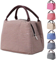 Borsa pranzo isolata Borsa pranzo impermeabile Borsa da picnic riciclabile per bambini donne uomini ufficio scuola picnic (5.5L, marrone)